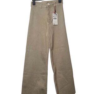 Zara Tan Wide Leg Pants